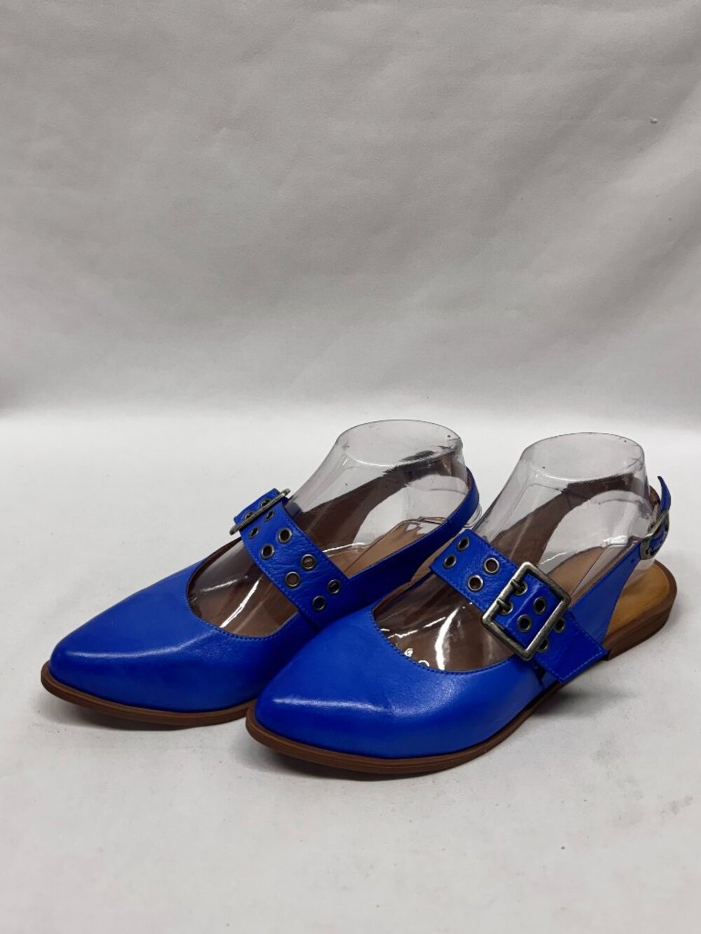 MIZ MOOZ WOMEN'S SLINGBACK MARY JANE LEATHER FLATS BLUE 37EU / 7US # T- 239 - Picture 2 of 5